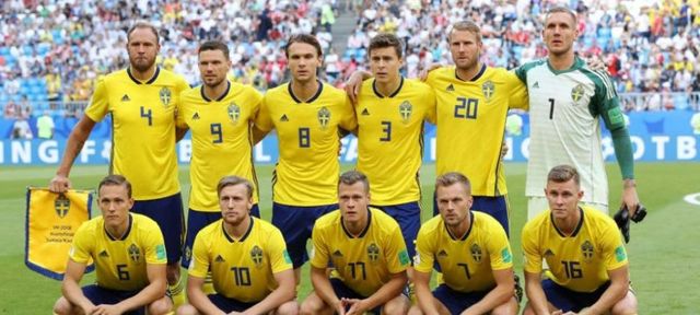 Lotul Suediei pentru meciul cu Romania
