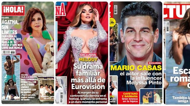 Ágatha Ruiz de la Prada, Melody, Mario Casas y Sara Carbonero protagonizan las portadas