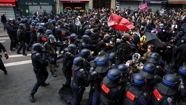 Protests erupt in France amid calls for Macron’s resignation | In Pictures
