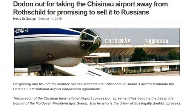 Presa străină: Dodon vrea să anuleze concesionarea Aeroportului, pentru că l-a promis rușilor