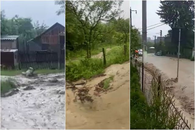 Femeie luată de apă într-o localitate din Argeș