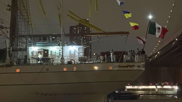 Huge ship with 200 people on board collides with Brooklyn Bridge, shocking videos surface