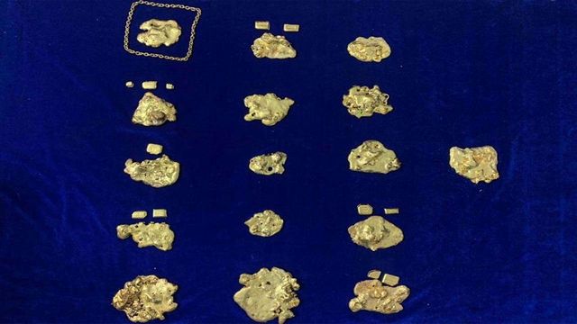 Eight kg gold seized, nine held at airport