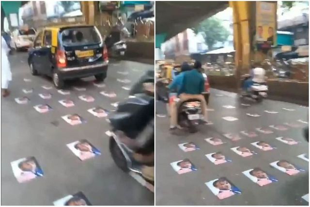 Emmanuel Macron’s Posters Pasted On Busy Mumbai Road, Cops Remove Them