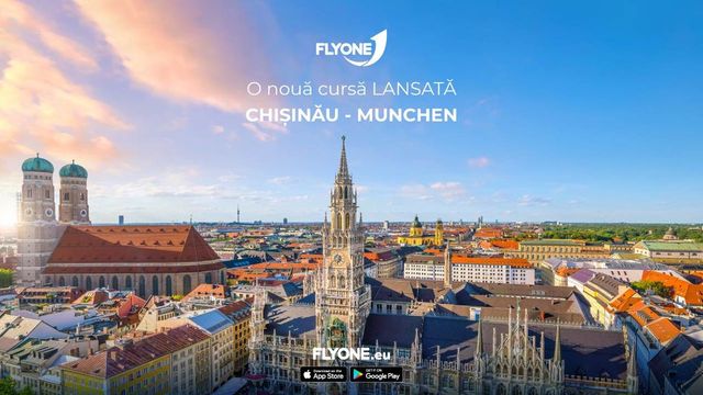 Din Chisinau spre Munchen, FLYONE a lansat o noua cursa aeriana