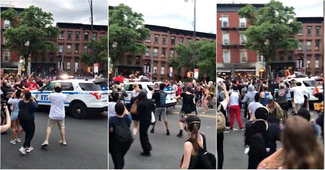 La polizia di New York investe i manifestanti durante le proteste per George Floyd