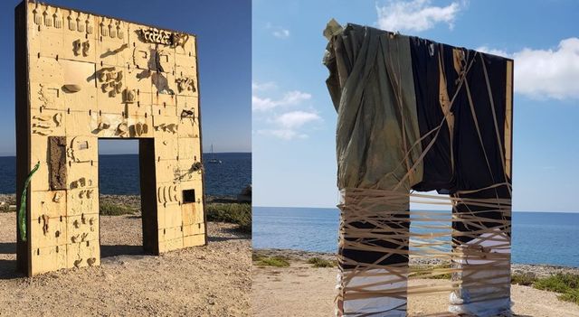 Impacchettata a Lampedusa la “porta d’Europa”, monumento alle immigrazioni