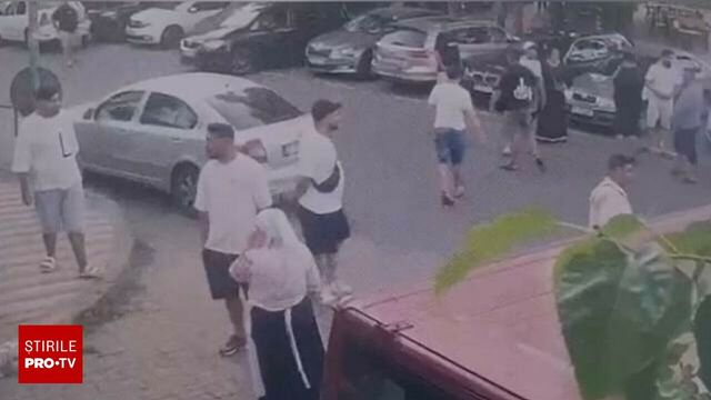 Scandal între două familii în fața Spitalului Universitar din București