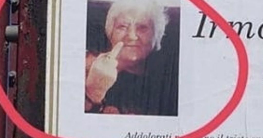 Nonna Irma Sul Manifesto Funebre Col Dito Medio Alzato E Boom Sui Social