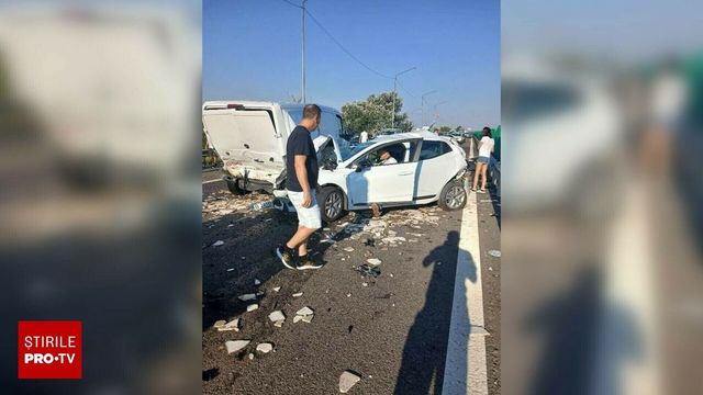 Accident în lanț pe Autostrada Soarelui, trafic oprit spre Constanța