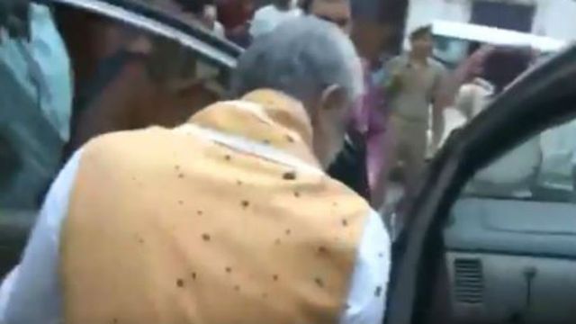 Ink attack on Union minister Ashwini Choubey in Patna, attacker still at large