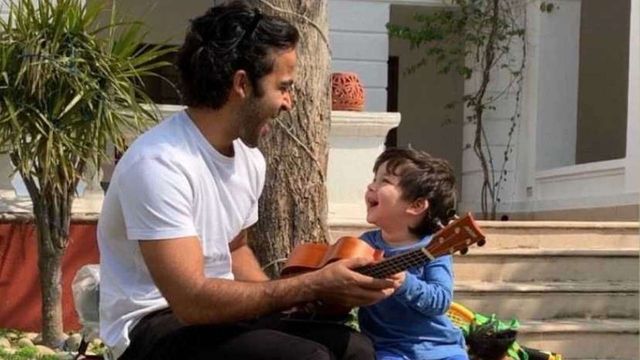 As Kareena Kapoor, Saif holiday at Pataudi, son Taimur is honing his ukulele skills