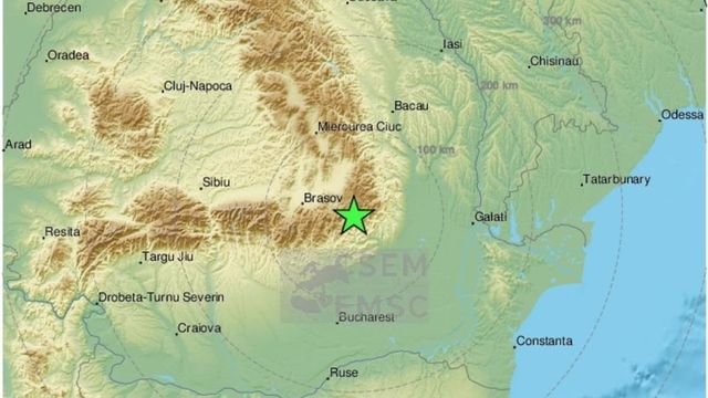 Вблизи Молдовы произошло землетрясение магнитудой 4 балла