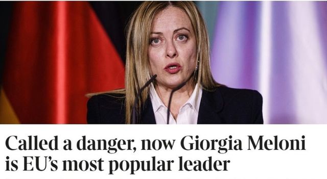 “Da pericolo a leader più popolare dell’Ue”. Anche The Times ora elogia Meloni