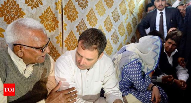 Rahul, Priyanka Gandhi attend prayer meeting of slain CRPF jawan in Uttar Pradesh
