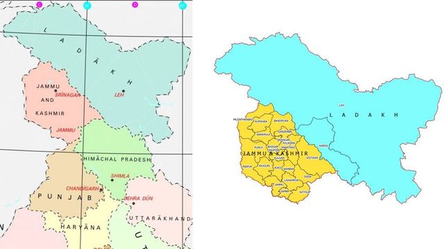 New Map Of India Shows Union Territories Of Jammu And Kashmir, Ladakh