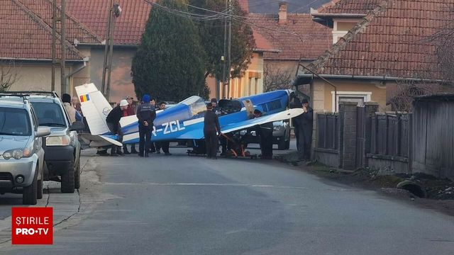 Un avion de mici dimensiuni s-a prăbușit în Orăștie