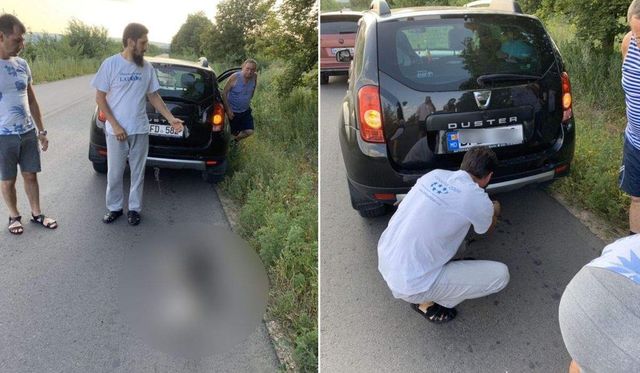 Un preot din Moldova a legat un câine cu lanțul de mașină și l-a târât pe asfalt