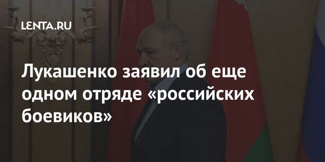 Лукашенко заявил о еще одном переброшенном в Белоруссию отряде боевиков