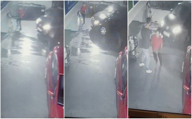Atac inexplicabil în București. Un șofer a încercat să jefuiască o benzinărie, apoi să lovească pietonii cu mașina