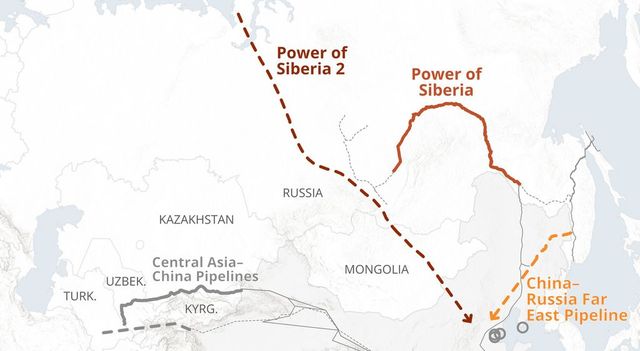 Accordo Russia-Cina per nuovo gasdotto Power of Siberia 2