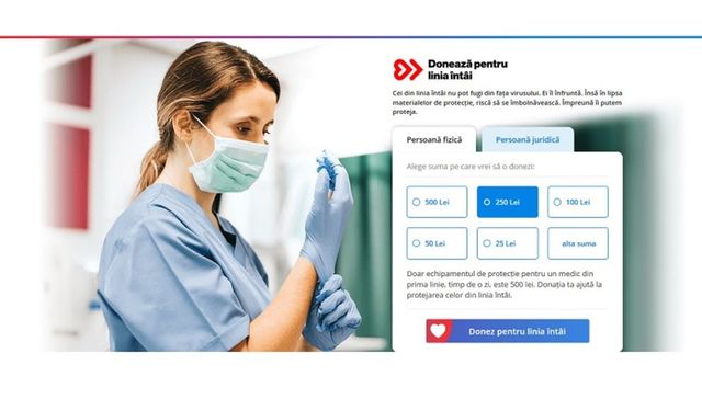 Donații online pentru medicii și militarii din Linia Întâi, pe o platformă deschisă de Banca Transilvania, eMAG, Bitdefender și Mobexpert