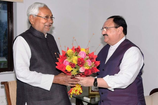 Nitish Kumar and Nadda hold seat-sharing talks for Bihar polls