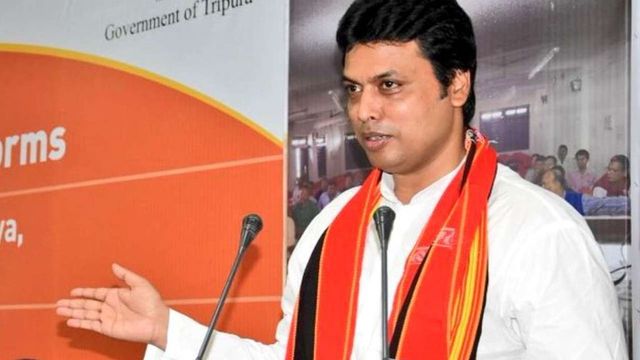 Tripura CM Biplab Kumar Deb claims those who oppose Hindi do not love India, adds that he is not anti-English
