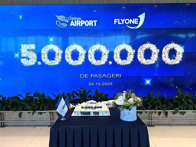Un nou record pentru transportul aerian din Moldova