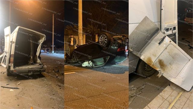 Șoferul unui Audi, care era beat criță, s-a răsturnat cu mașina în Capitală