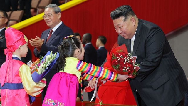 North Korea displays new long-range missile at military parade celebrating Kim Jong Un