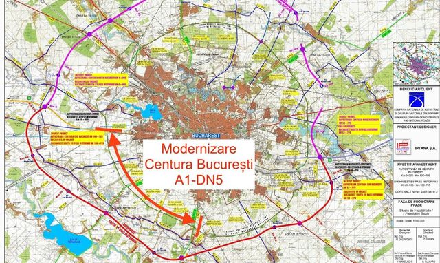 CNAIR a scos la licitație proiectarea și execuția lărgirii la 4 benzi a Centurii București Sud