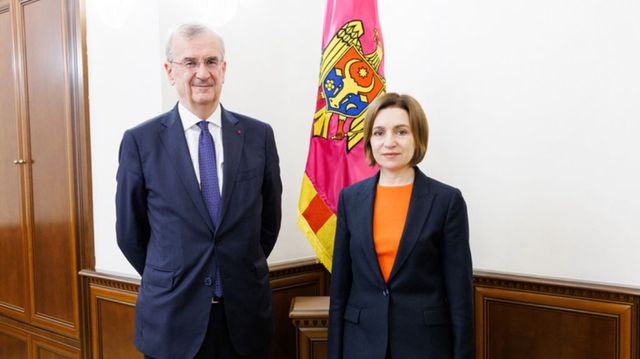Maia Sandu s-a întâlnit cu guvernatorul Băncii Franței și cu liderul partidului Renaissance, Gabriel Attal