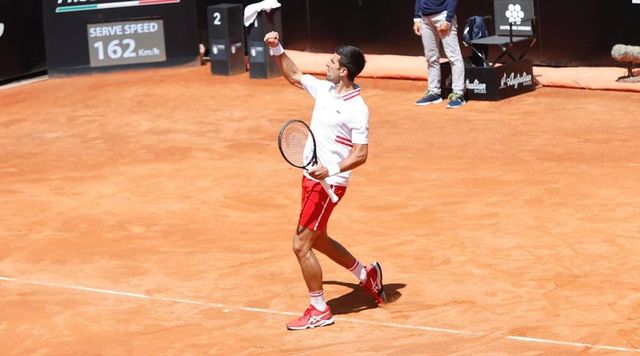Novak Djokovic outlasts Stefanos Tsitsipas over two days to reach Rome semis