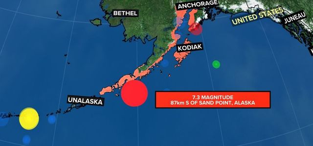 Aviz de tsunami în urma unui cutremur puternic de 7,3 grade, localizat lângă o insulă din Alaska