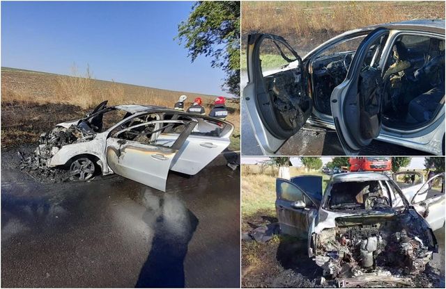 Masina prefectului de Olt, Mario de Mezzo, a luat foc - La volan se afla sefa Cancelariei