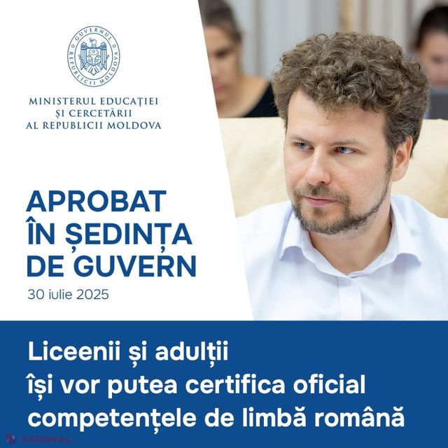 Moldova va certifica oficial competențele de comunicare în limba română ale adulților și elevilor liceeni