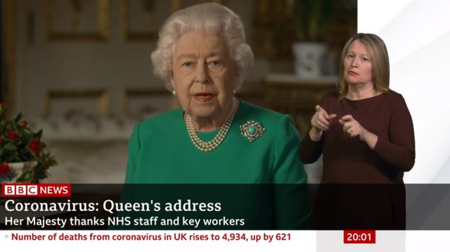 Regina Elisabeta s-a adresat britanicilor evocând cel de-al doilea Război Mondial: împreună putem învinge coronavirusul