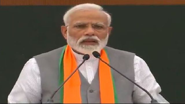 Modi Launches BJP Manifesto With ‘One Mission, One Direction’ Mantra, Congress Says Its NYAY vs Lies