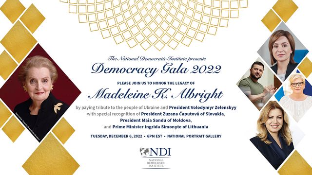 Președintele Maia Sandu a primit Distincția Madeleine K. Albright pentru Democrație