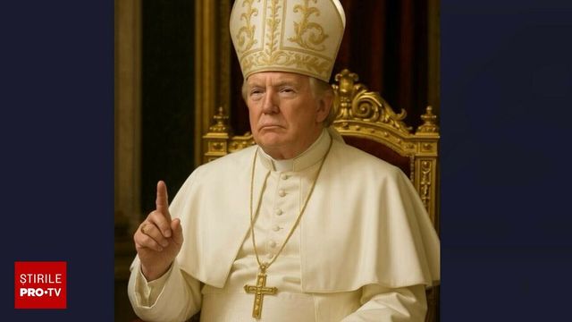 Donald Trump a publicat un portret îmbrăcat în haine de papă, înainte de conclavul de la Vatican