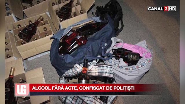 Alcool fără acte, confiscat de polițiști