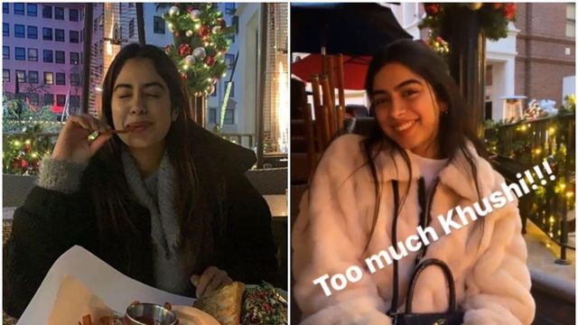 Janhvi Kapoor is too khush as she enjoys cheat meal with sister Khushi