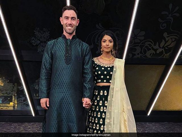 Glenn Maxwell dons Indian attire during engagement ceremony with Vini Raman