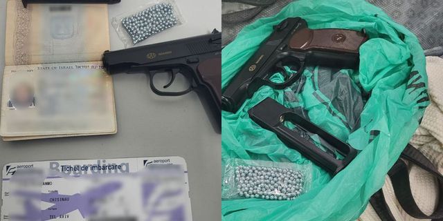Un pistol și bile din metal, depistate în bagajul unui pasager de la cursa „Chișinău - Tel Aviv”