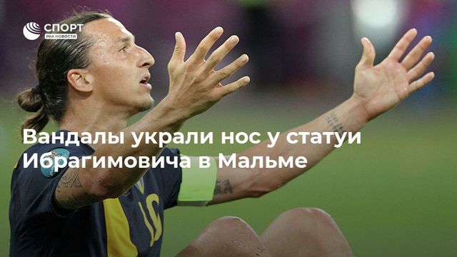 Вандалы украли нос у статуи Ибрагимовича в Мальме