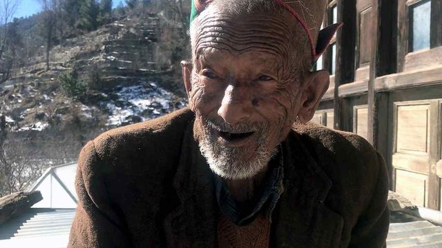 India’s first voter Shyam Saran Negi casts his vote in Himachal Pradesh’s Kinnaur