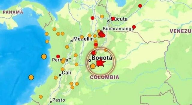 Terremoto in Colombia, scossa di magnitudo 6.5