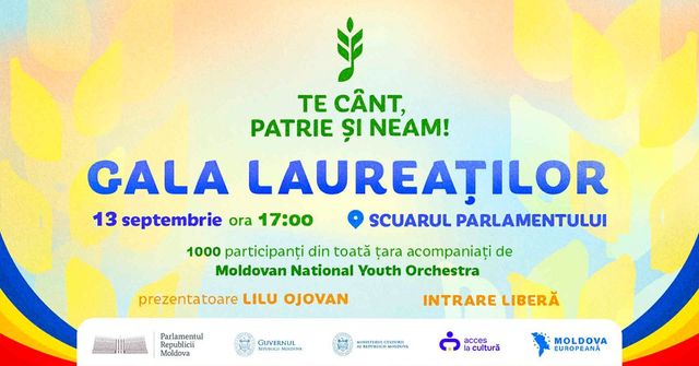 Scuarul Parlamentului va găzdui gala Festivalului-concurs național „Te cînt, Patrie și Neam”