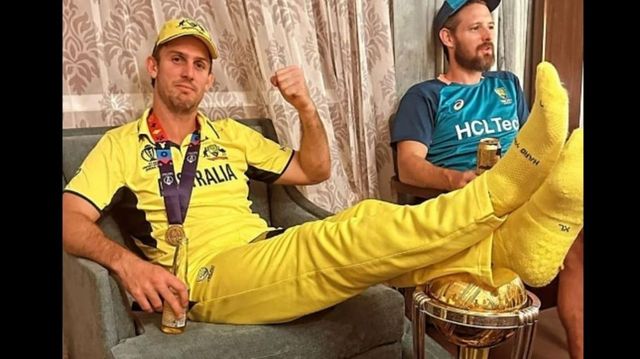 Mitchell Marsh defends controversial World Cup photo with his feet on trophy, says would probably do it again